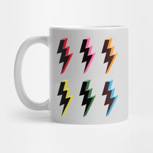 Rainbow Colour Lightning Bolt Collection Mug